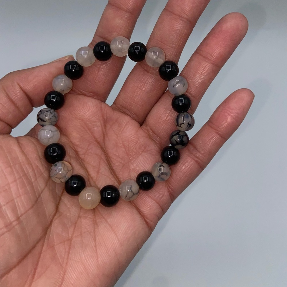 Men’s Stretch Glass Bead Bracelet